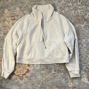 Lululemon Scuba Cream Quarter-Zip Pullover